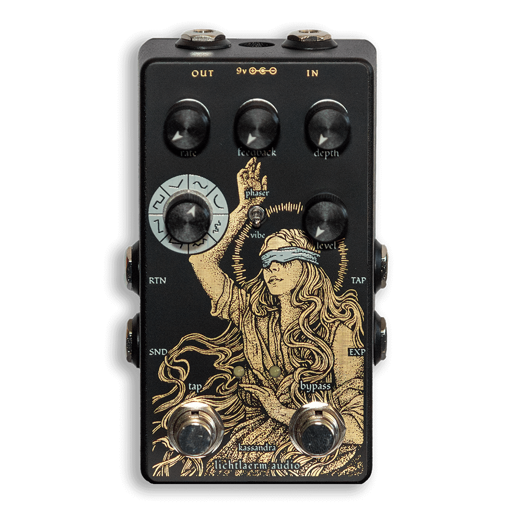 LICHTLAERM AUDIO Kassandra front transparent 1024x1024 | Boost Guitar Pedals