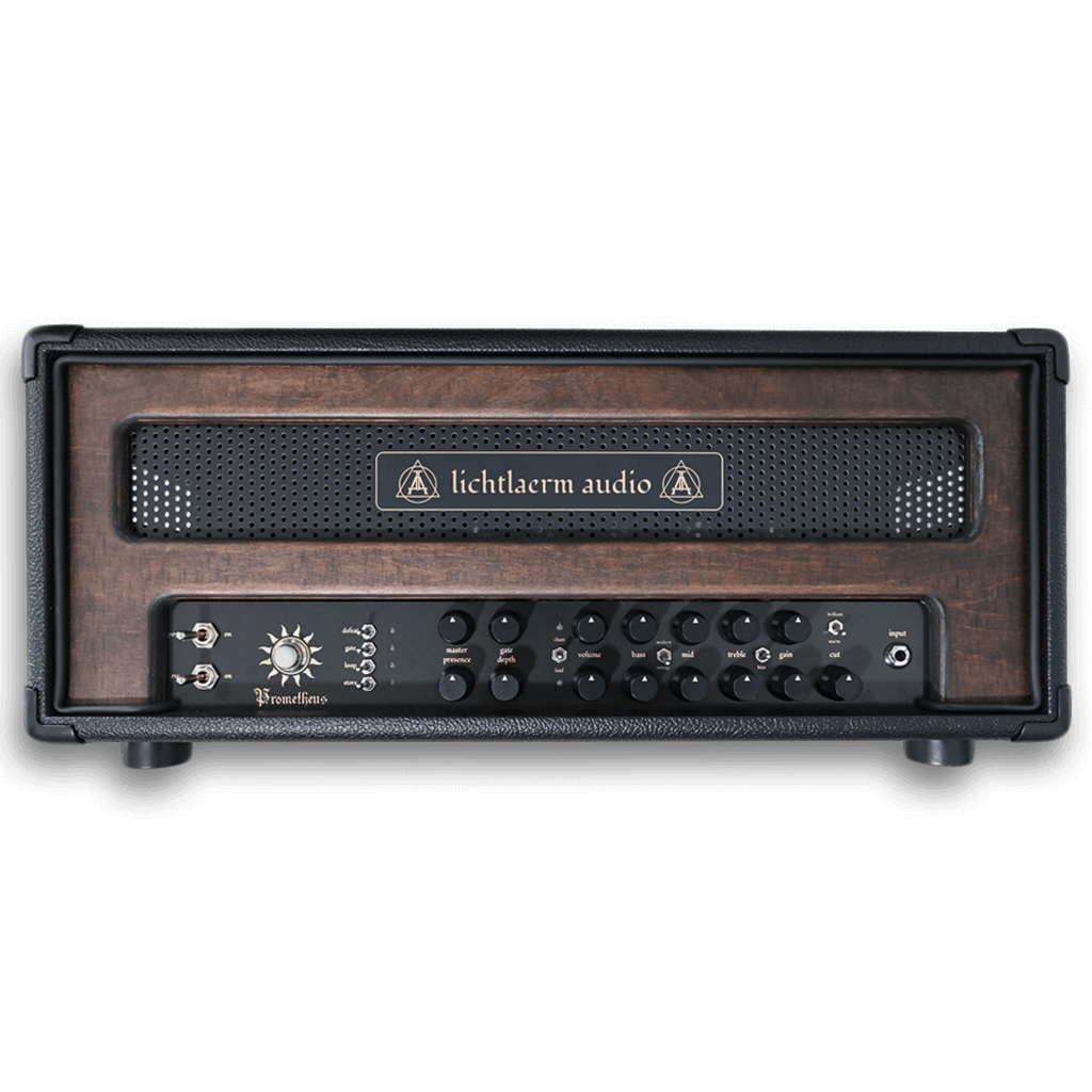 LICHTLAERM AUDIO Prometheus front transparent 1024x1024 | Boost Guitar Pedals