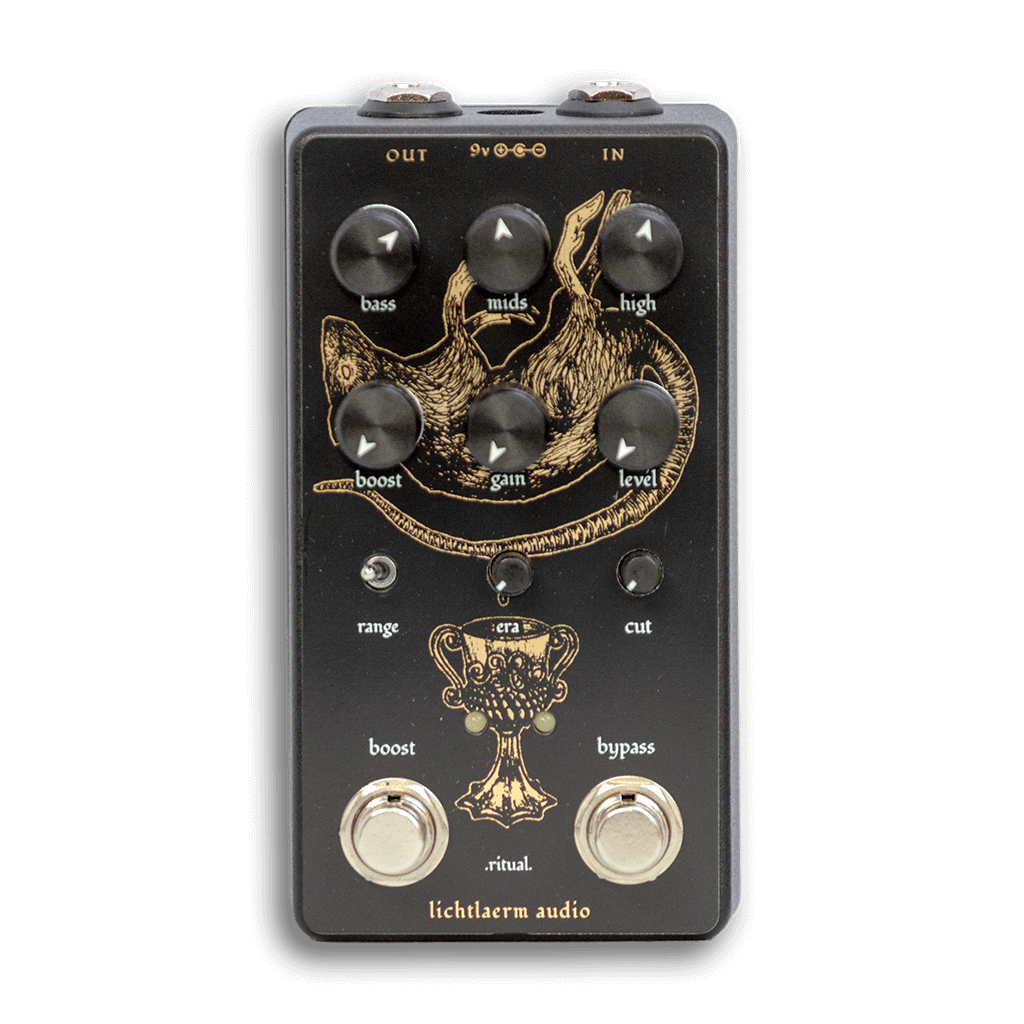 LICHTLAERM AUDIO .Ritual. Post-Metal Distortion Front Transparent 1024x1024 | Boost Guitar Pedals