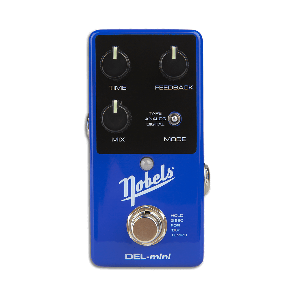NOBELS DEL-Mini Delay front transparent 1024x1024 | Boost Guitar Pedals