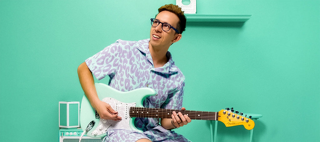 Cory Wong with his signature Fender Stratocaster | Boost Guitar Pedals