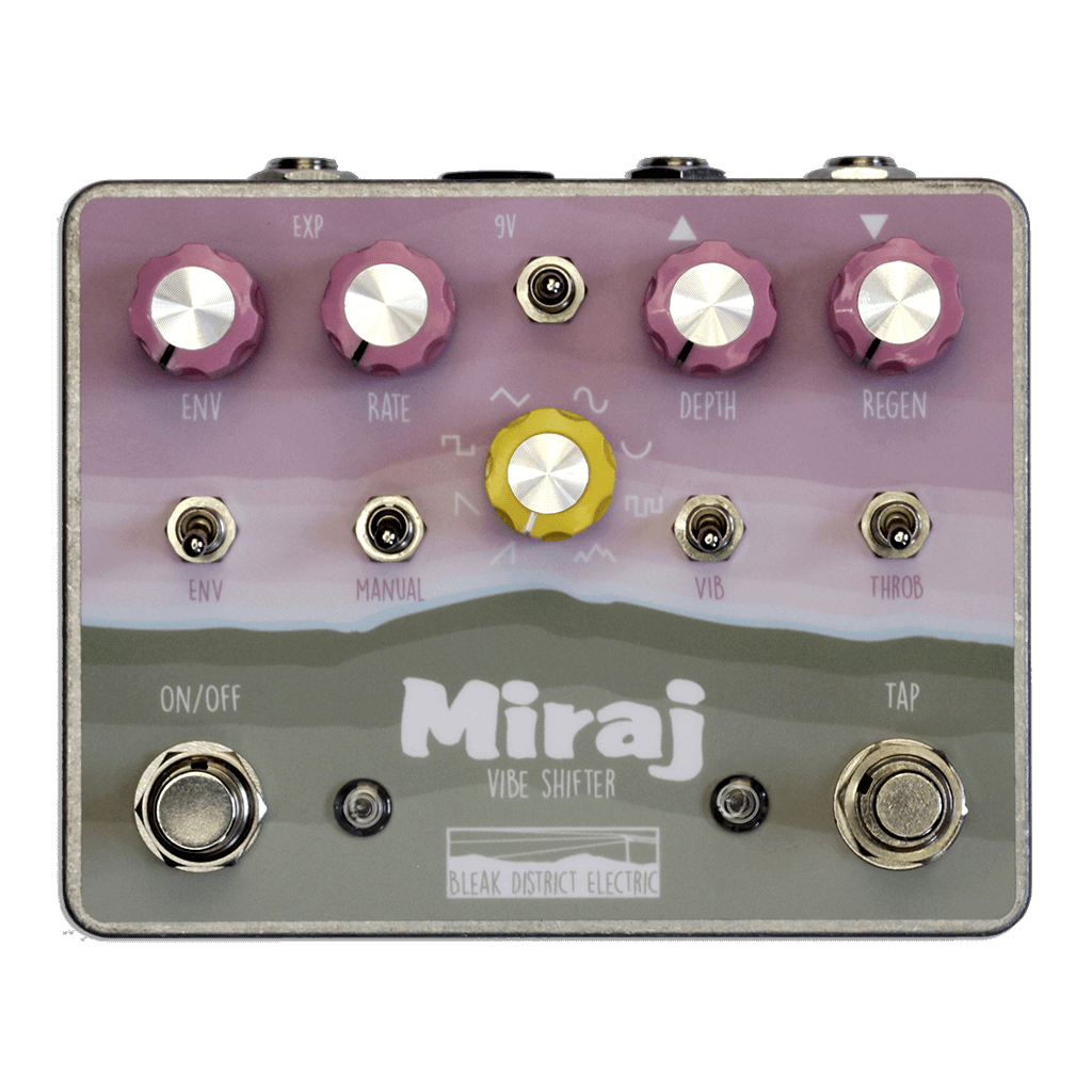 BLEAK DISTRICT ELECTRIC Miraj V2 transparent front 1024x1024 | Boost Guitar Pedals