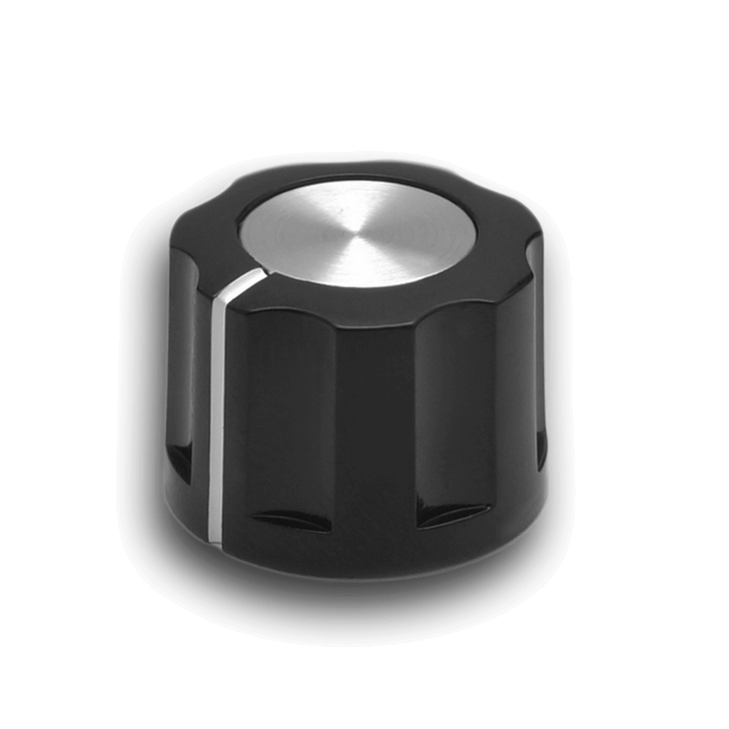 Boss-Style Tall Boy Black 16mm Knob transparent 1024x1024 | Boost Guitar Pedals