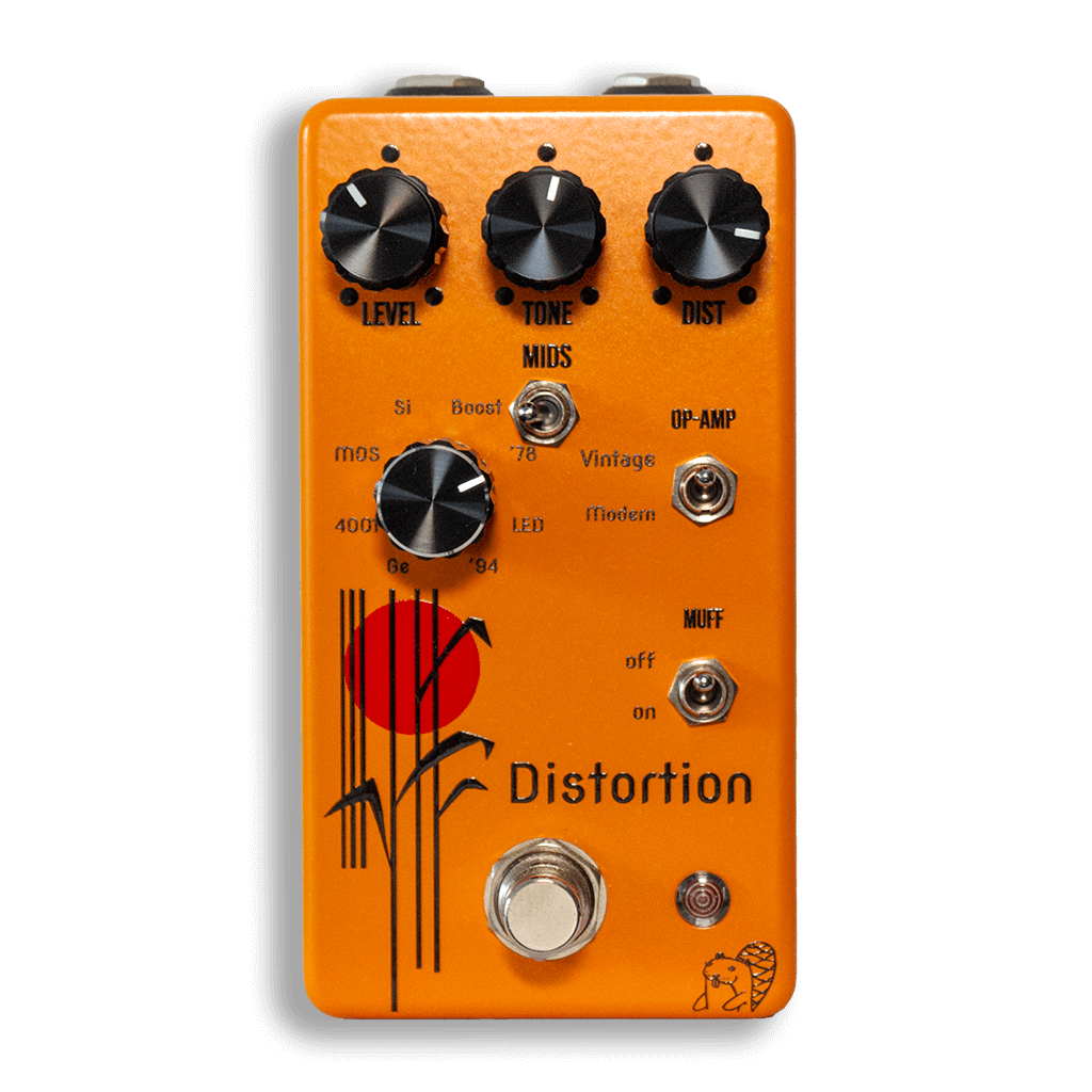 DRUNK BEAVER Distortion front transparent 1024x1024 | Boost Guitar Pedals