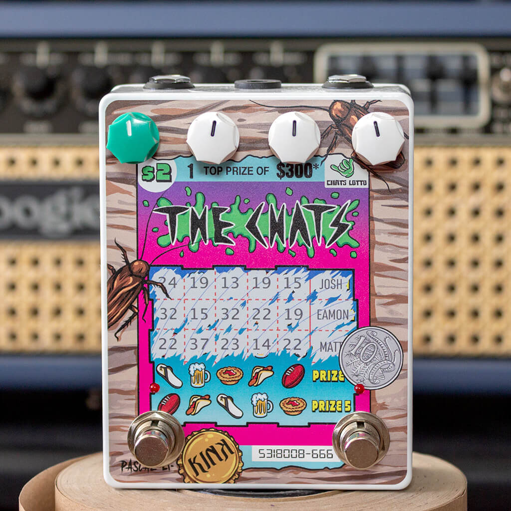 KINK GUITAR PEDALS Scratchie Fuzz front context 1024x1024 | Boost Guitar Pedals