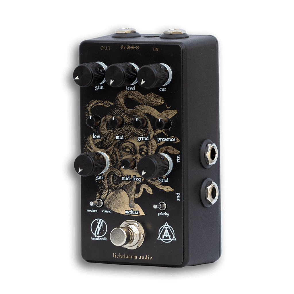 LICHTLAERM AUDIO Medusa Death Metal Distortion Angle transparent 1024x1024 | Boost Guitar Pedals