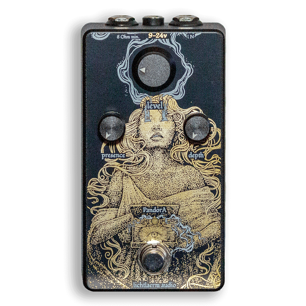 LICHTLAERM AUDIO PandorA front transparent 1024x1024 | Boost Guitar Pedals