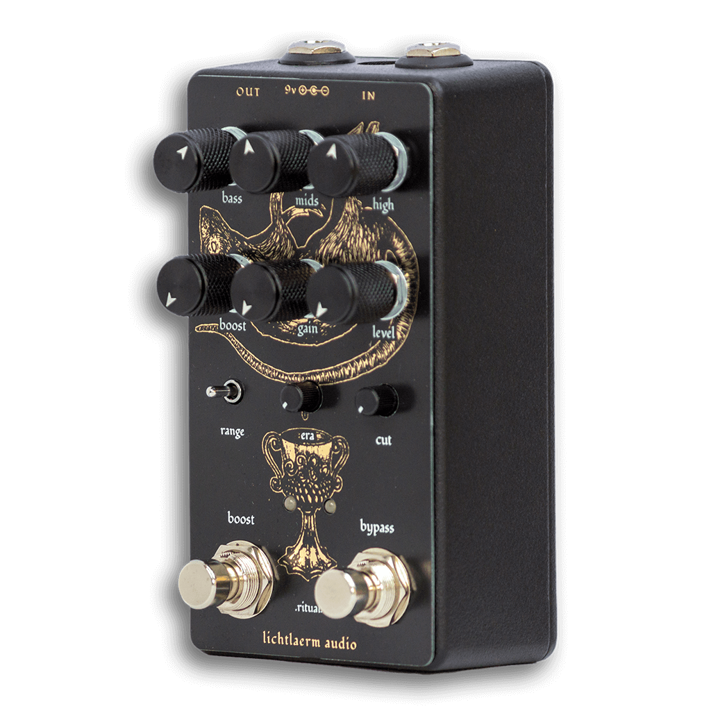 LICHTLAERM AUDIO .Ritual. Post-Metal Distortion Front Transparent 1024x1024 | Boost Guitar Pedals