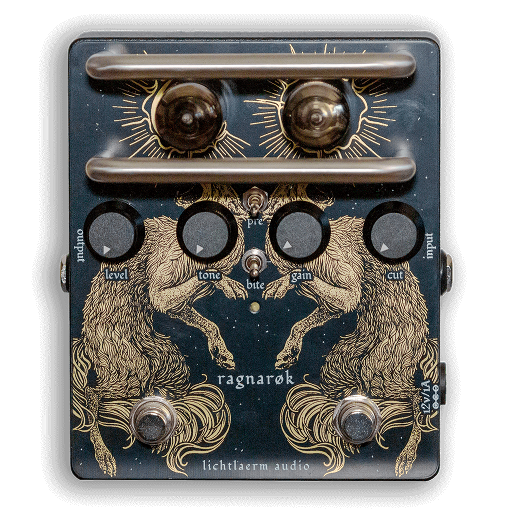LICHTLAERM AUDIO Ragnarok front transparent 1024x1024 | Boost Guitar Pedals