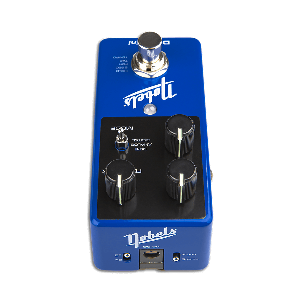 NOBELS DEL-Mini Delay front transparent 1024x1024 | Boost Guitar Pedals