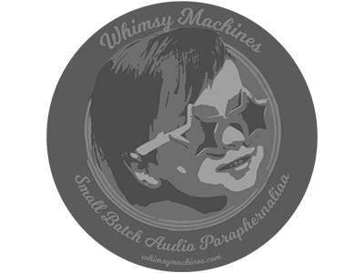 whimsy machines logo transparent b&w 400x300 | Boost Guitar Pedals