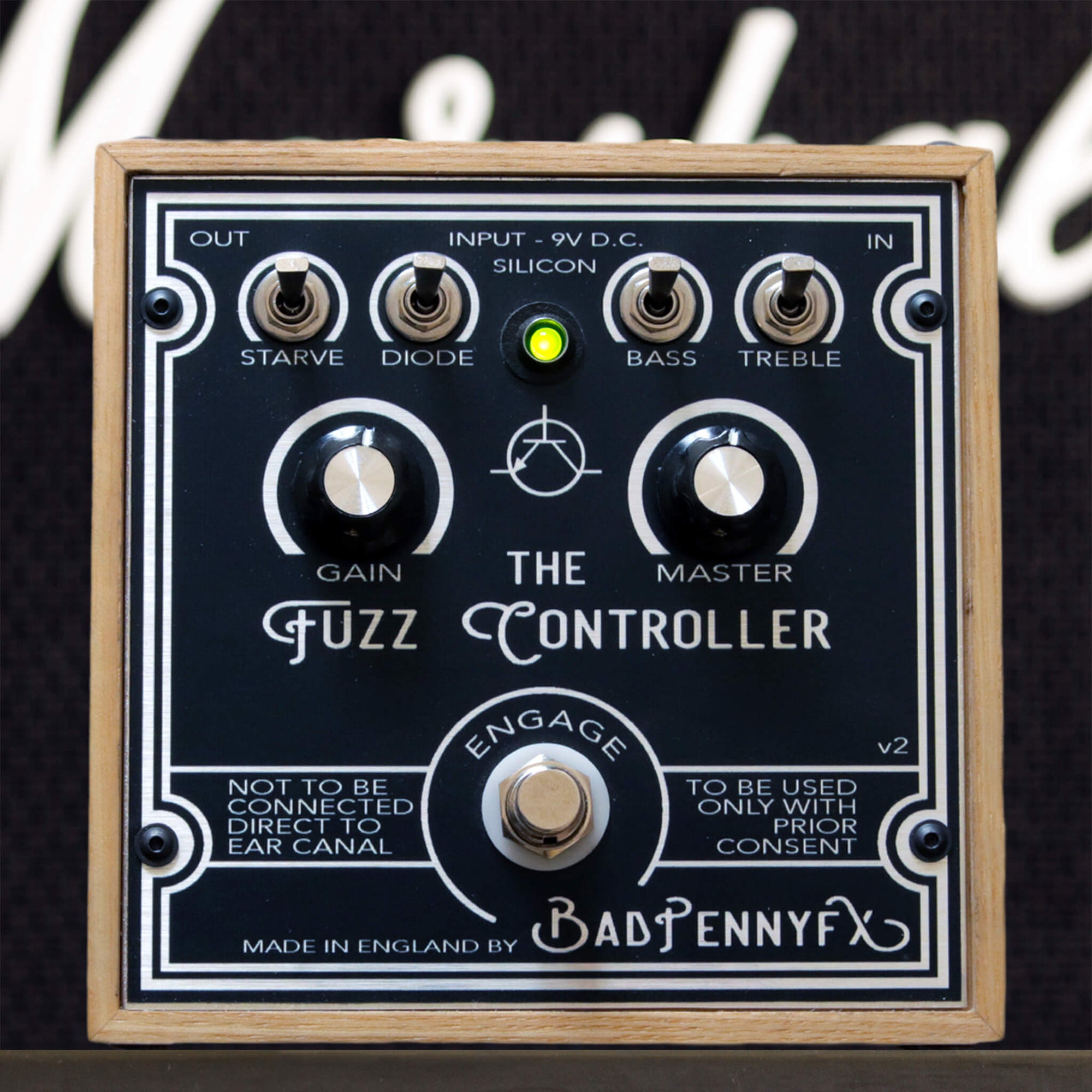 BAD PENNY FX Fuzz Controller V2 Front Transparent - Boost Guitar Pedals