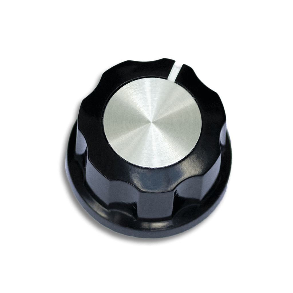 Boss-Style Black 27mm Push-Fit Knob Transparent 1024x1024 | Boost Guitar Pedals