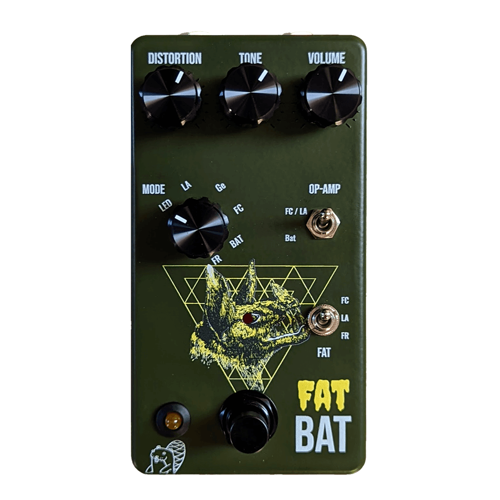 DRUNK BEAVER Fat Bat Front Transparent 1024x1024 | Boost Guitar Pedals