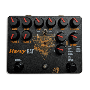 DRUNK BEAVER Heavy Bat Front transparent 1024x1024 | Boost Guitar Pedals
