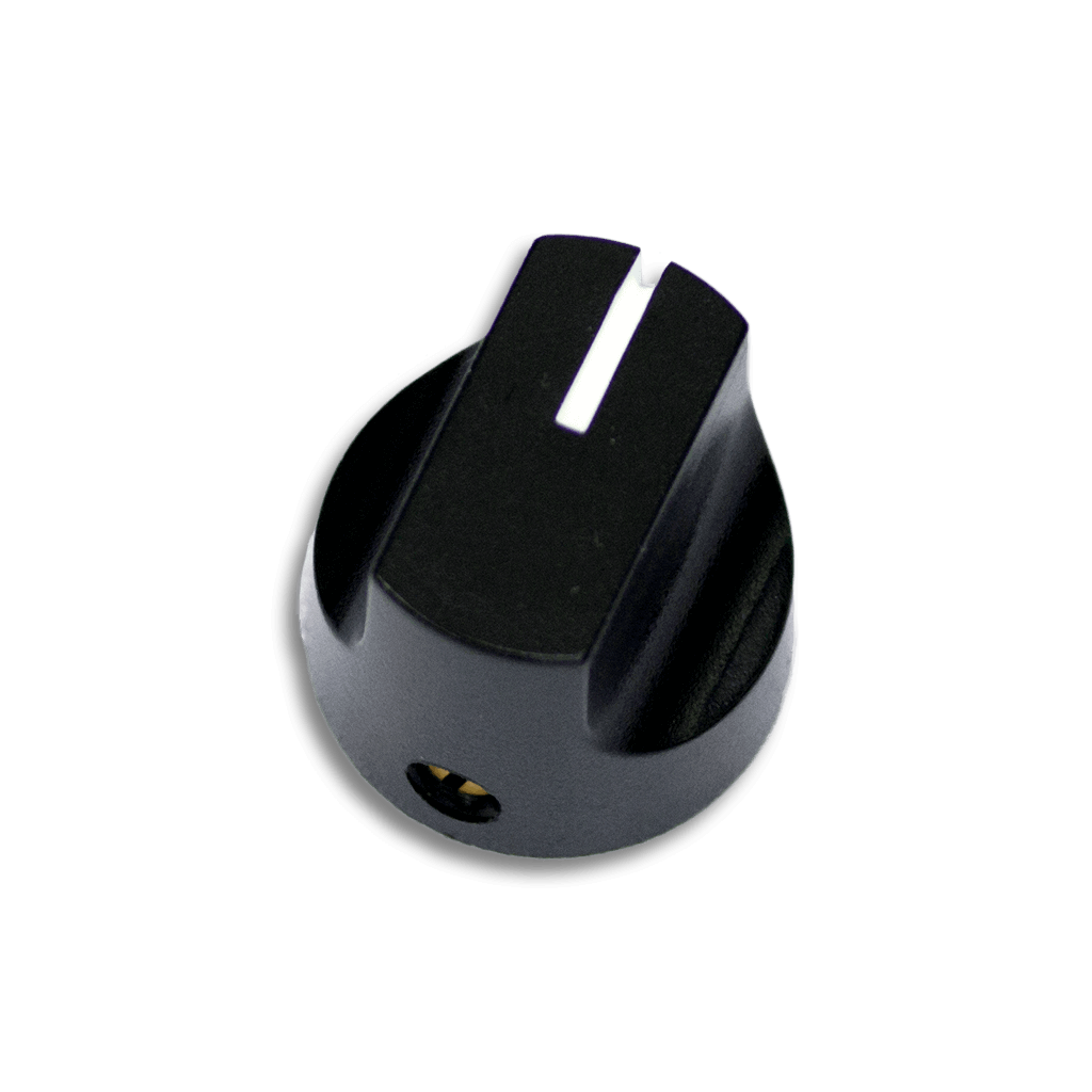Davies 1611-Style Black 16mm Knob transparent 1024x1024 | Boost Guitar Pedals
