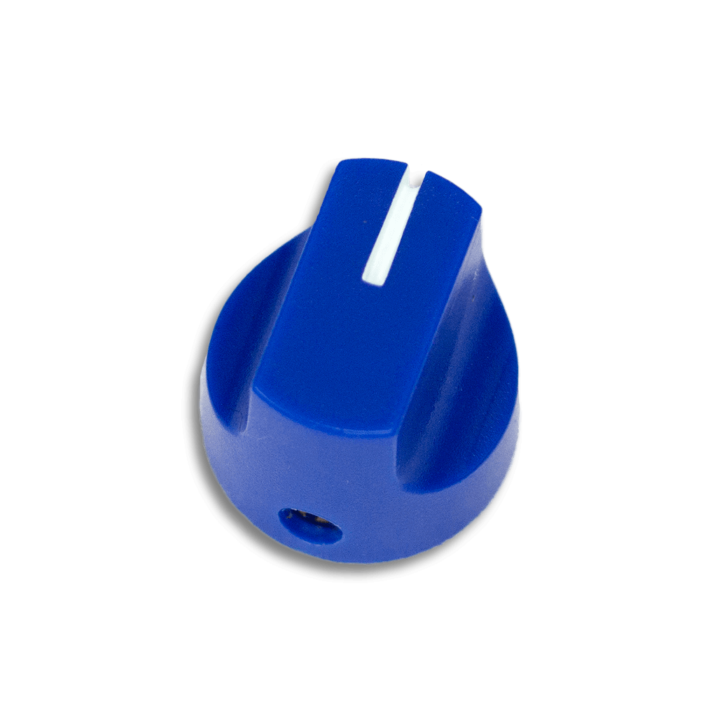 Davies 1611-Style Blue 16mm Knob transparent 1024x1024 | Boost Guitar Pedals