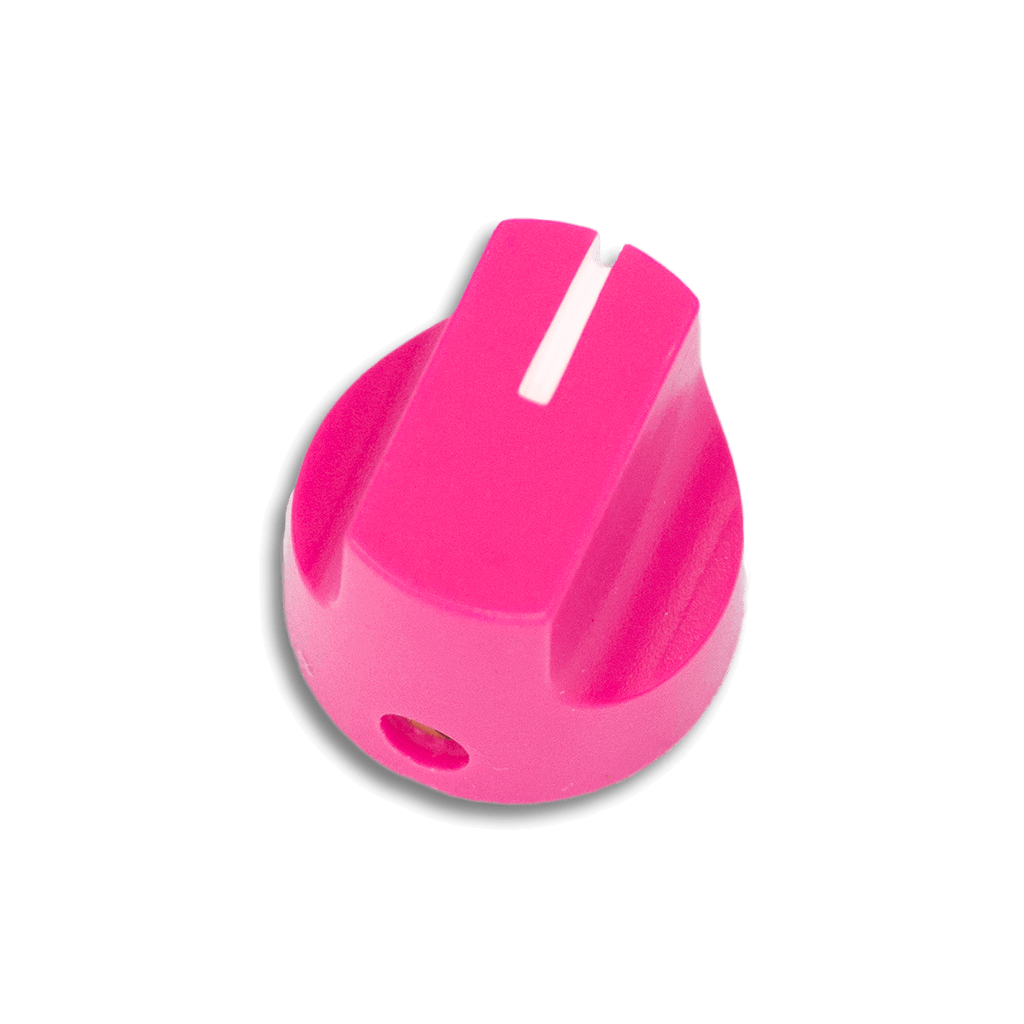 Davies 1611-Style Deep Pink 16mm Knob transparent 1024x1024 | Boost Guitar Pedals