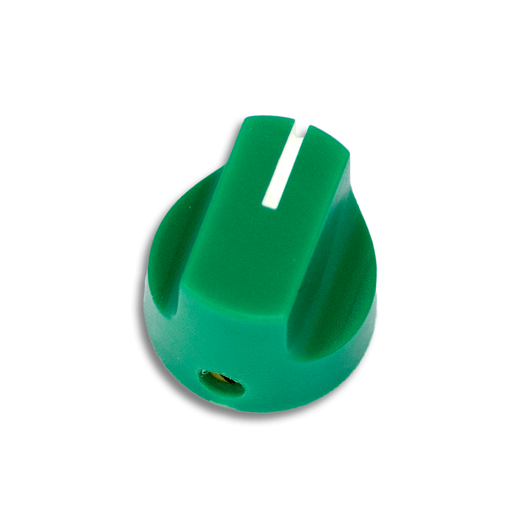 Davies 1611-Style Green 16mm Knob transparent 1024x1024 | Boost Guitar Pedals