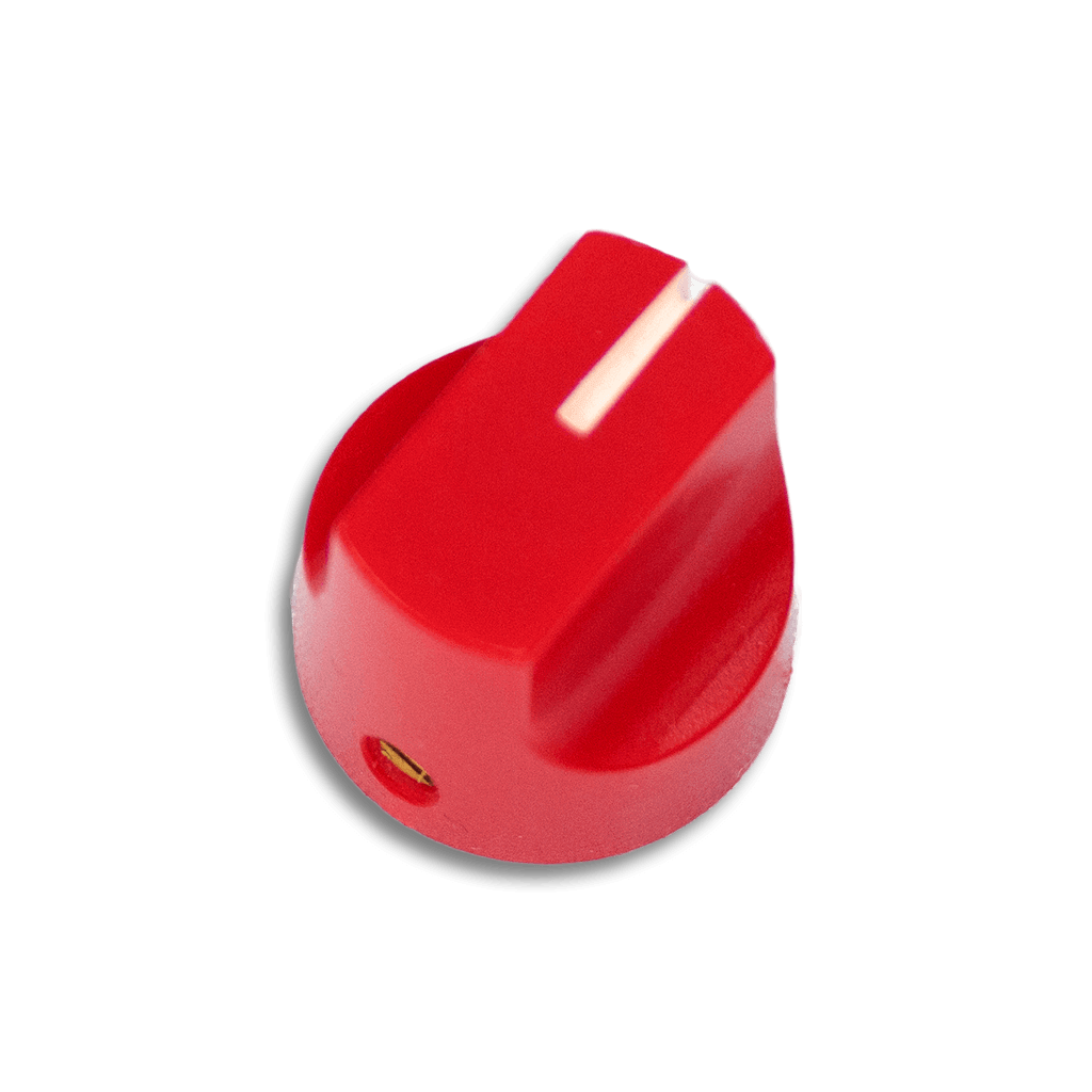 Davies 1611-Style Red 16mm Knob transparent 1024x1024 | Boost Guitar Pedals