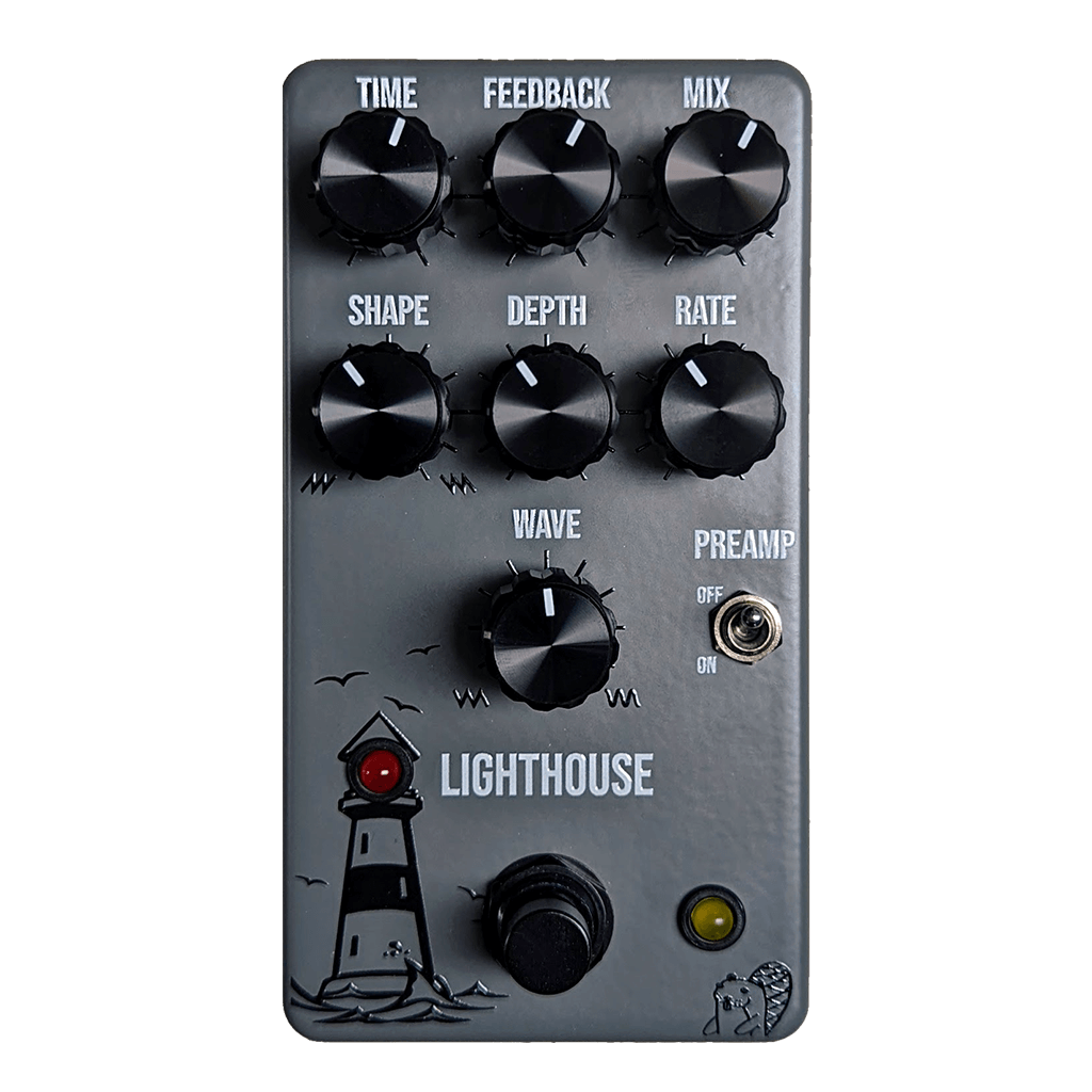 Drunk Beaver Lighthouse Front Transparent 1024x1024 | Boost Guitar Pedals