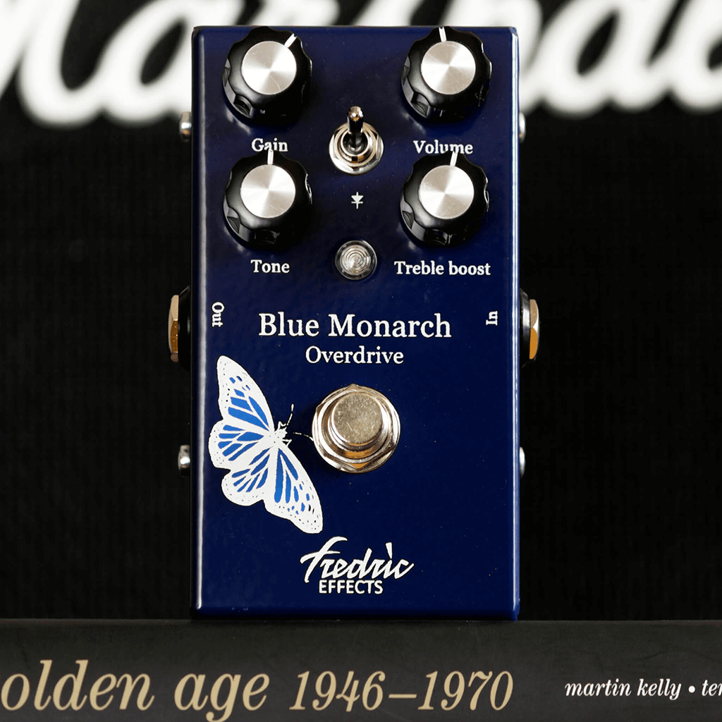 FREDRIC EFFECTS Blue Monarch Overdrive Front Context 1024x1024 | Boost Guitar Pedals