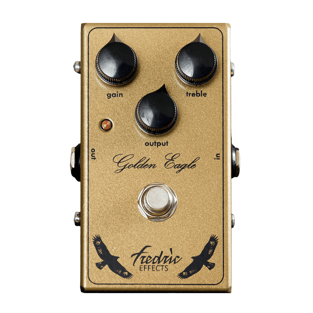FREDRIC EFFECTS Golden Eagle Front Transparent - Boost Guitar Pedals