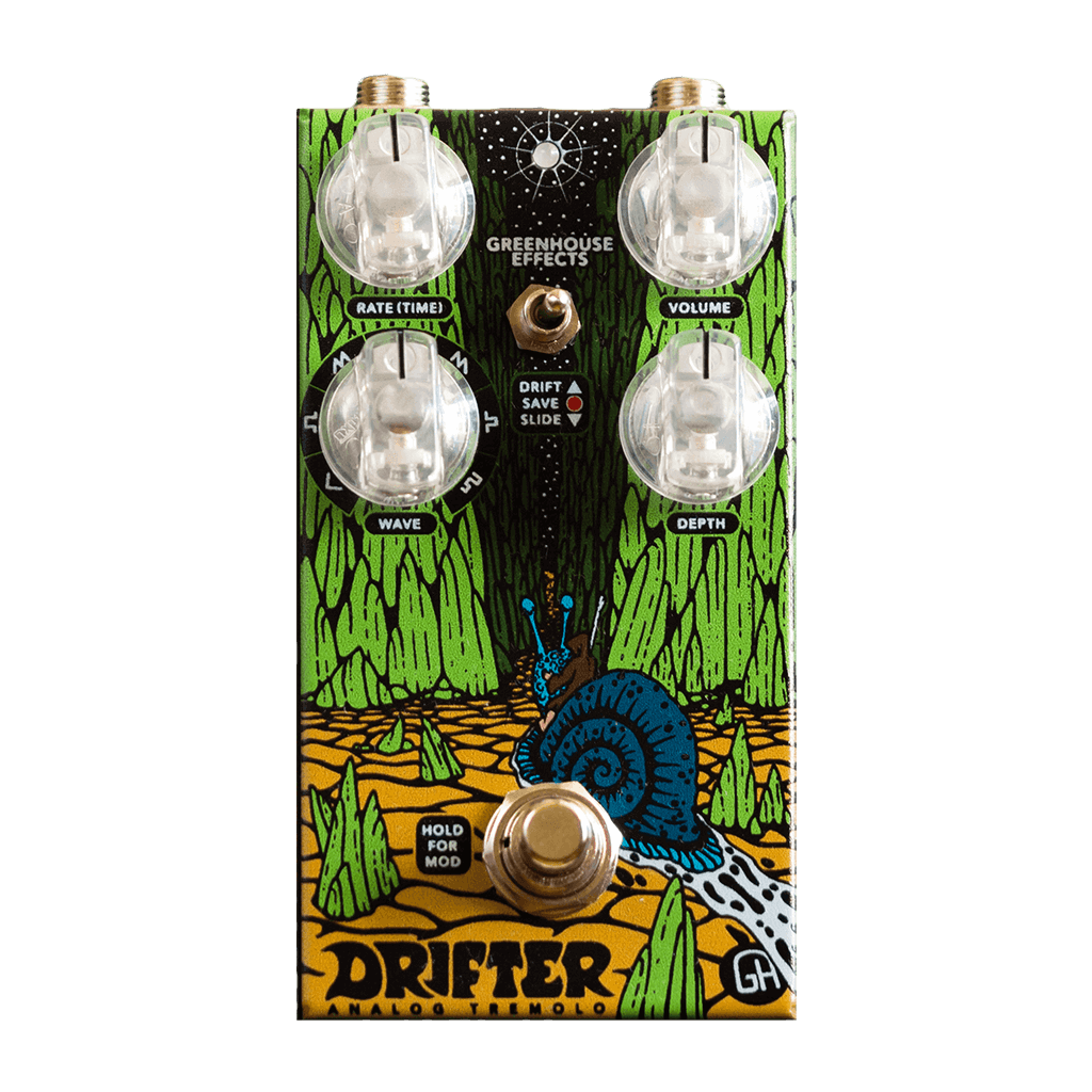 GREENHOUSE EFFECTS Drifter front transparent | Boost Guitar Pedals