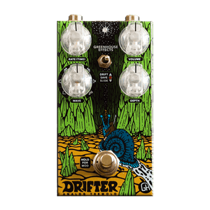 GREENHOUSE EFFECTS Drifter front transparent | Boost Guitar Pedals