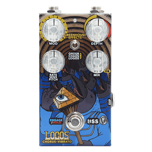 GREENHOUSE EFFECTS Logos Chorus-Vibrato Front Transparent | Boost Guitar Pedals