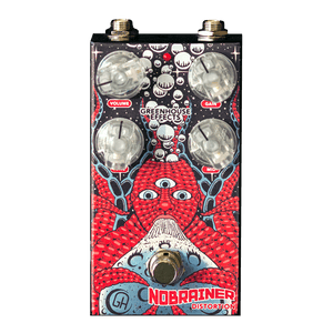 GREENHOUSE EFFECTS Nobrainer distortion front transparent | Boost Guitar Pedals