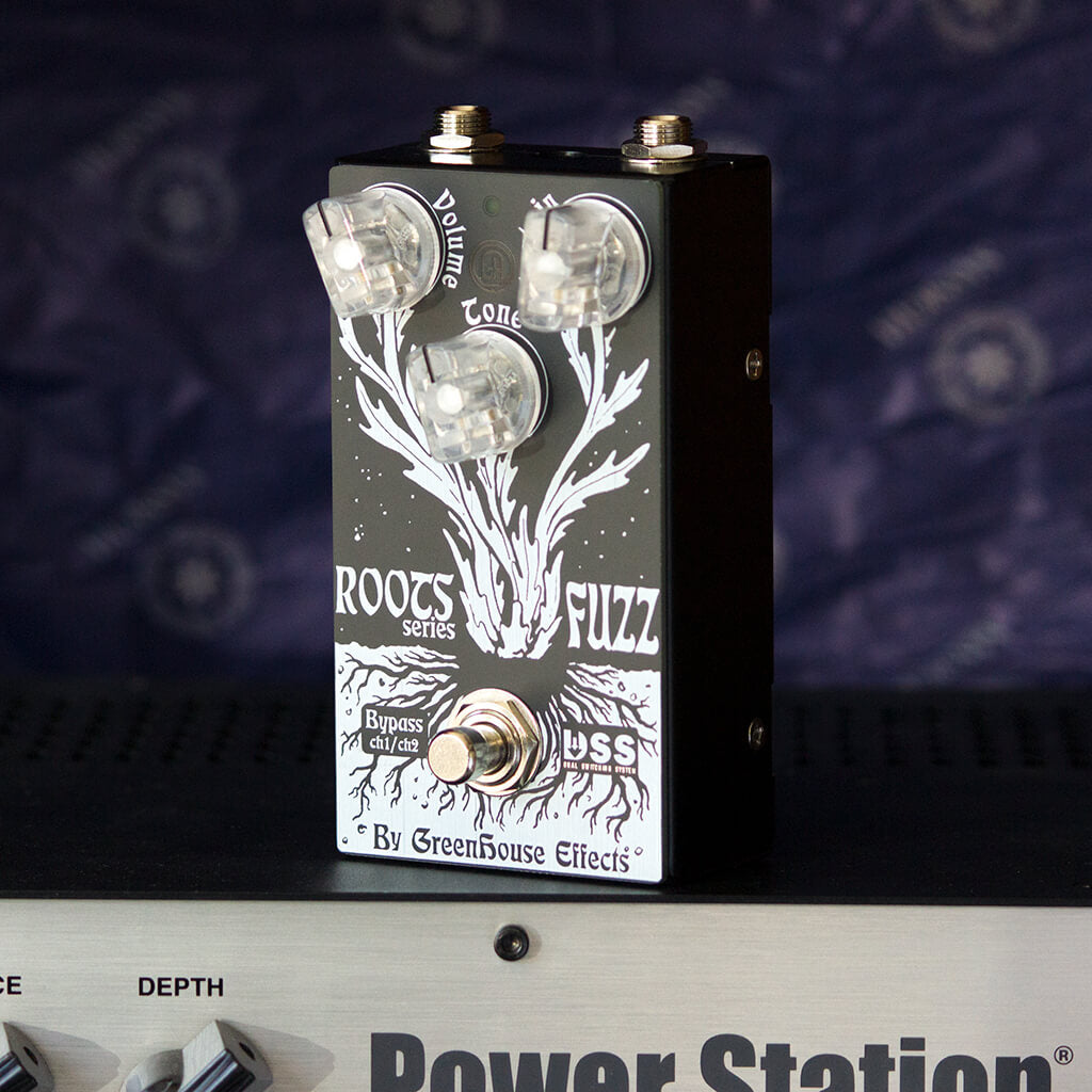 GREENHOUSE EFFECTS Roots Fuzz Front Transparent | Boost Guitar Pedals