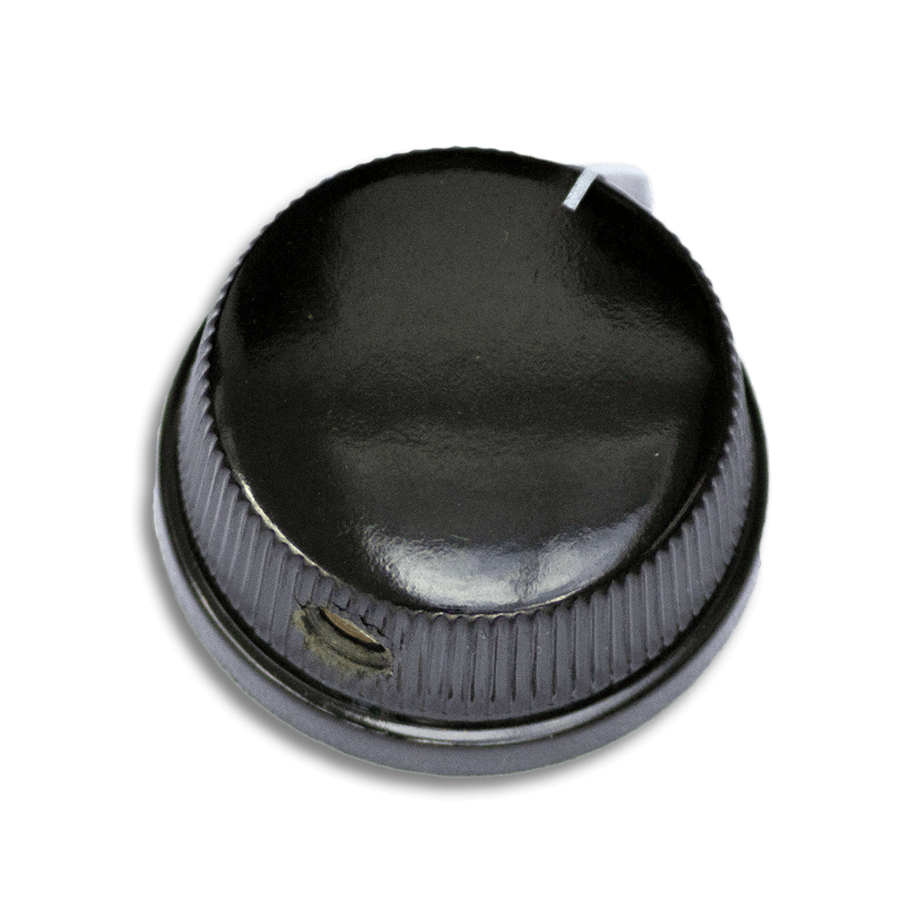 Genuine Davies 1470 Black 25mm Knob Transparent Front 1024x1024 | Boost Guitar Pedals