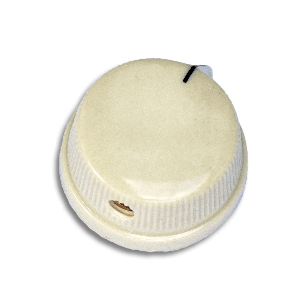 Genuine Davies 1470 White 25mm Knob Transparent Front 1024x1024 | Boost Guitar Pedals