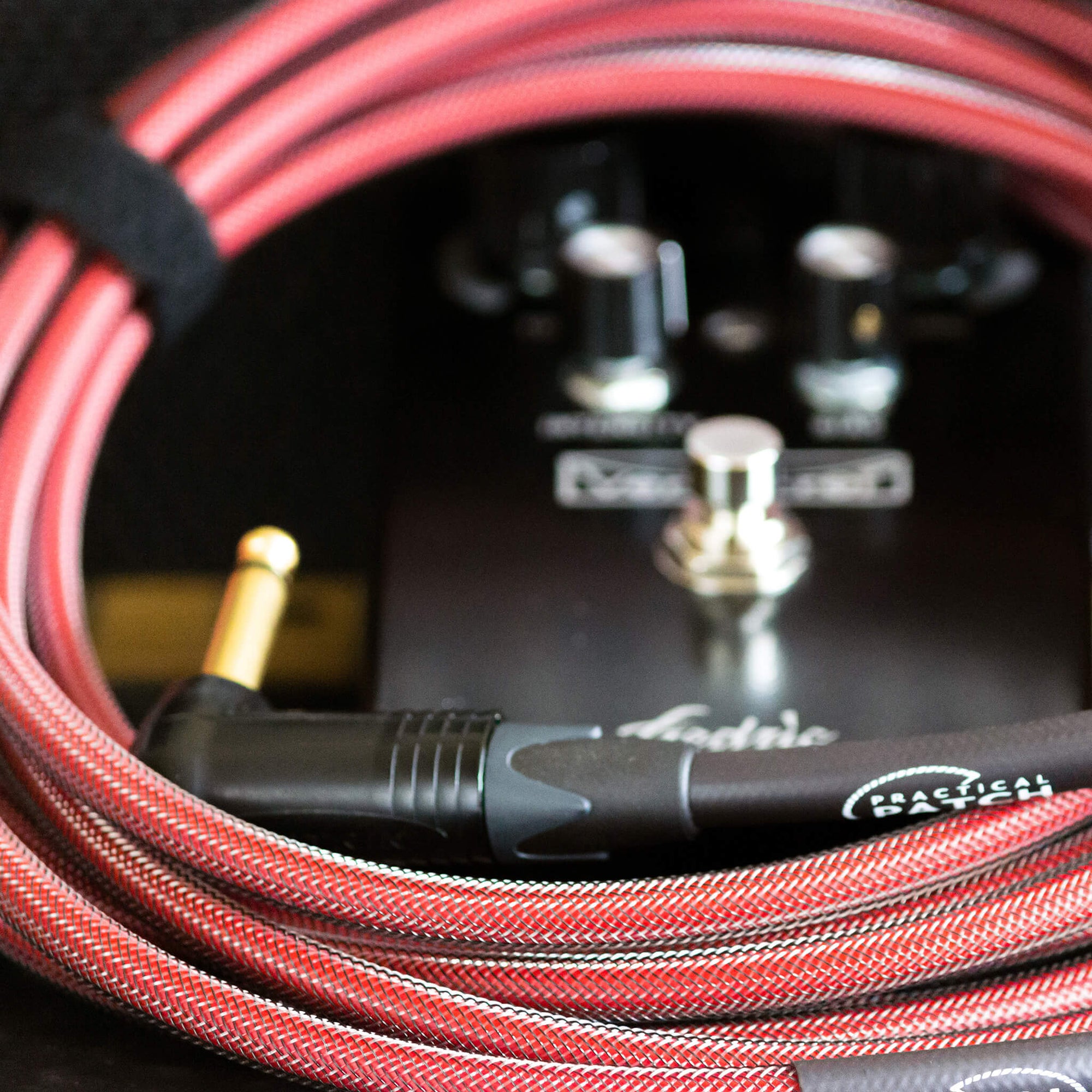PRACTICAL PATCH Instrument Cable 15ft (4.5m) - Oxblood Red | Boost Guitar Pedals