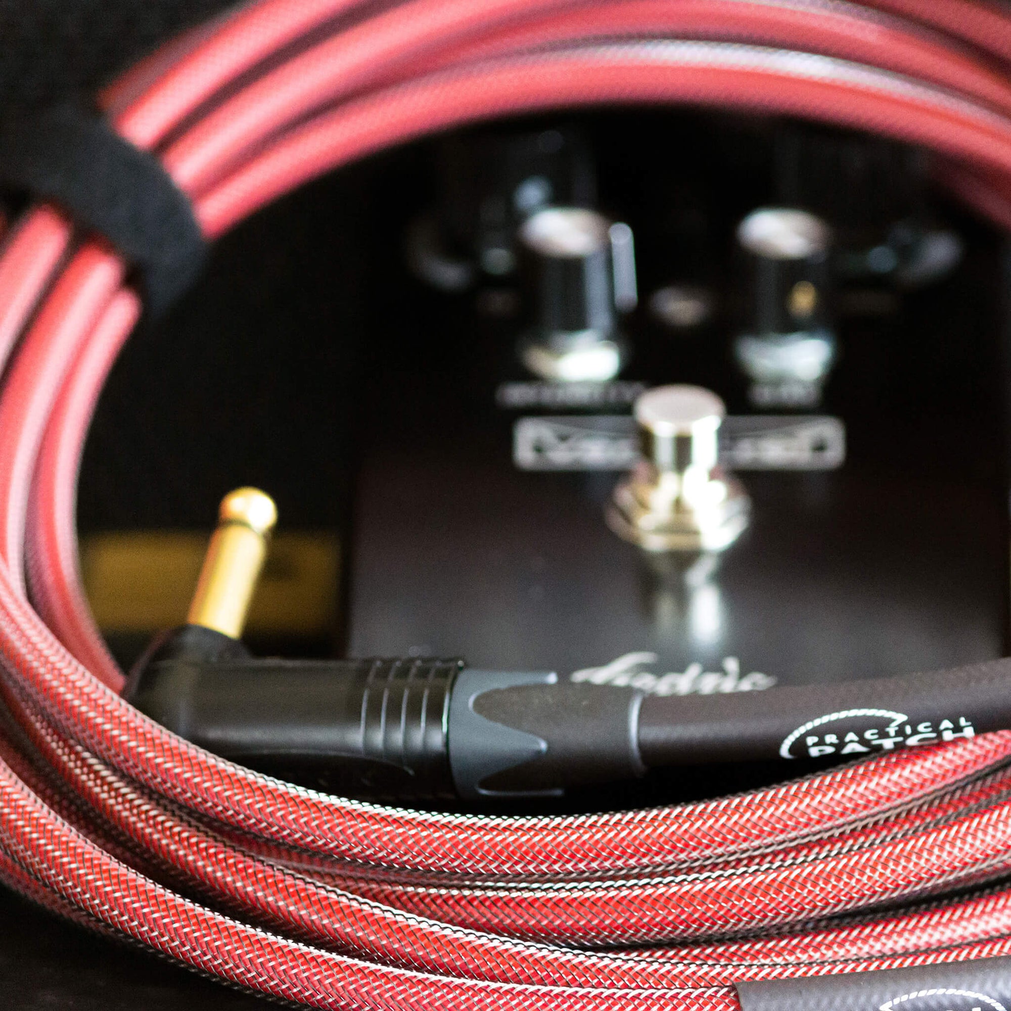 Patch Cable Instrument PRACTICAL PATCH Instrument Cable 15ft - Oxblood Red | Boost Guitar Pedals