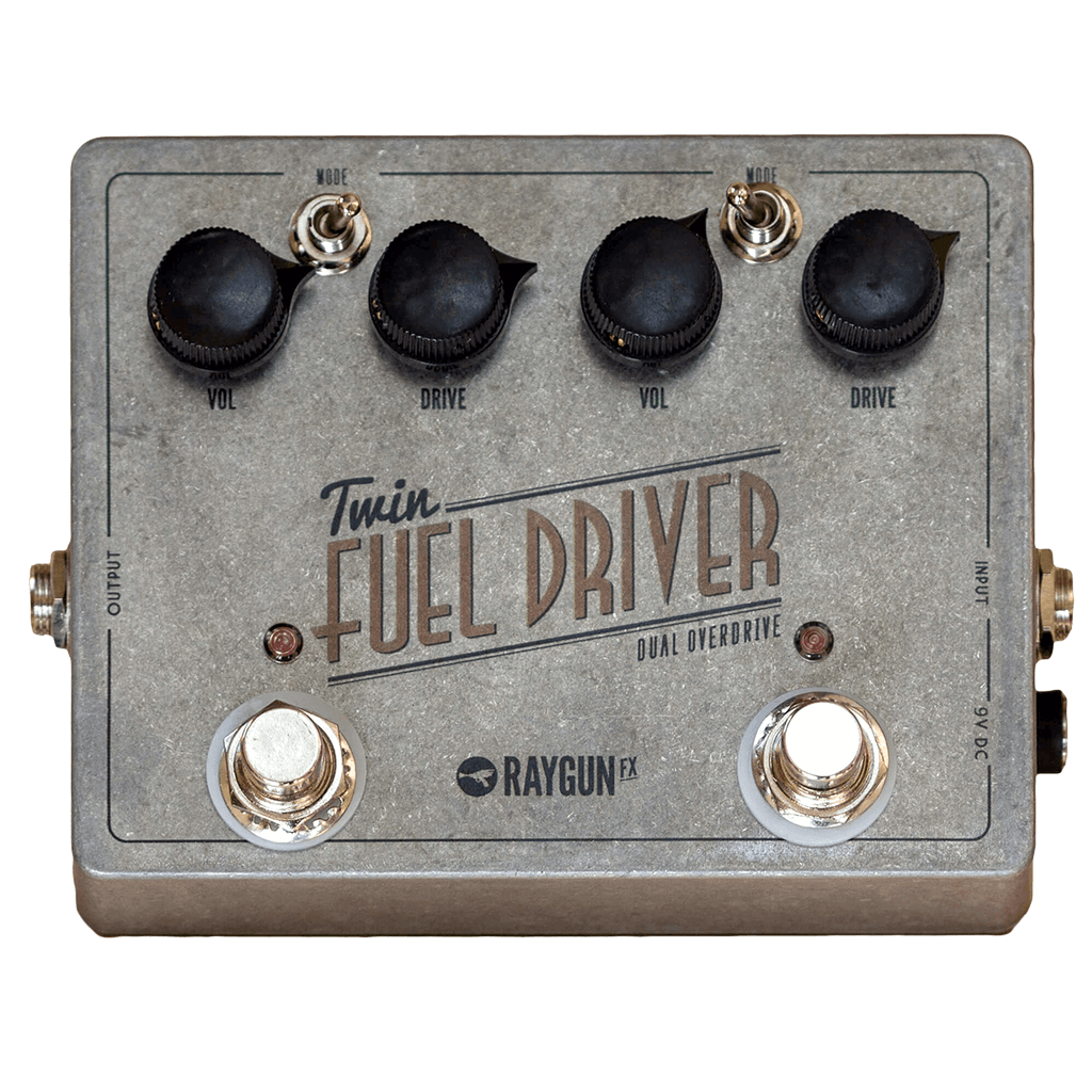 Raygun FX Twin Fuel Driver Front Transparent 1024x1024 | Boost Guitar Pedals