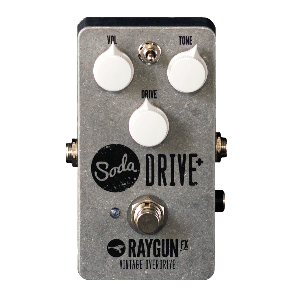 RAYGUN FX Soda Drive+ Transparent front | Boost Guitar Pedals