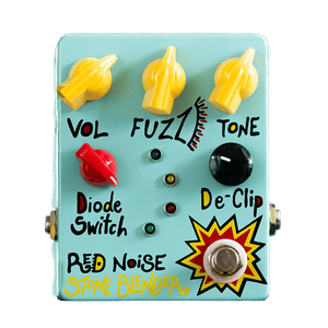 Red Noise Stone Blender Fuzz Front Transparent | Boost Guitar Pedals