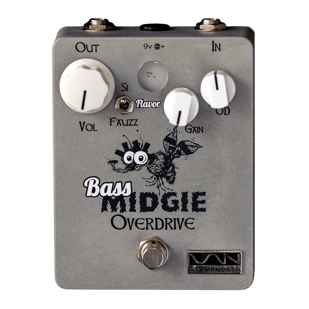 STOMPNORTH Bass Midgie Overdrive Front Transparent 1024x1024 | Boost Guitar Pedals