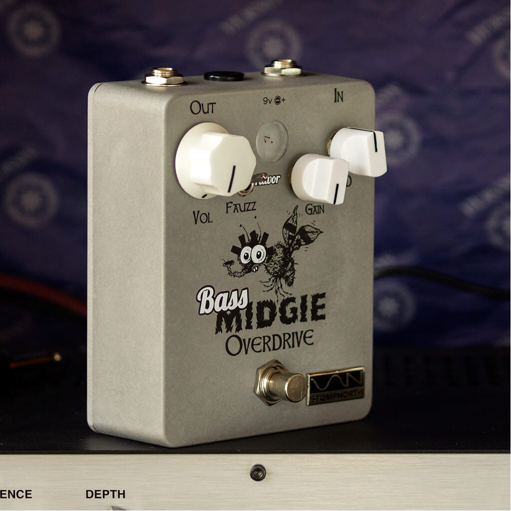 STOMPNORTH Bass Midgie Overdrive Front Transparent 1024x1024 | Boost Guitar Pedals