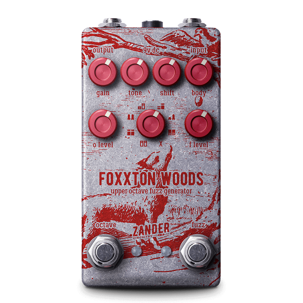 ZANDER CIRCUITRY Foxxton Woods front transparent | Boost Guitar Pedals