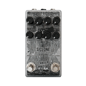 ZANDER CIRCUITRY Siclone Silicon Chaos Initiator front transparent | Boost Guitar Pedals