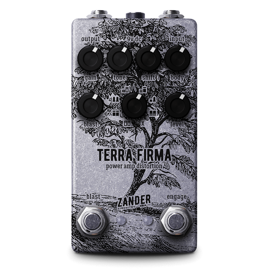 ZANDER CIRCUITRY Terra Firma transparent front 1024x1024 | Boost Guitar Pedals